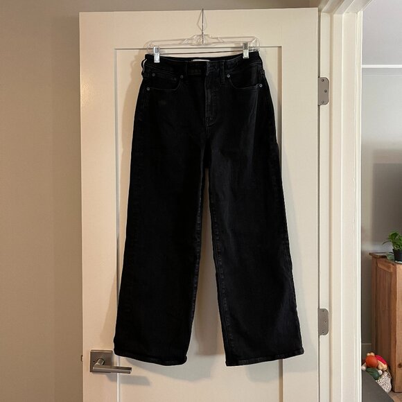 Madewell The Curvy Perfect Vintage Wide-leg Jean in Black Rinse Wash - Size 29P - Picture 5 of 8
